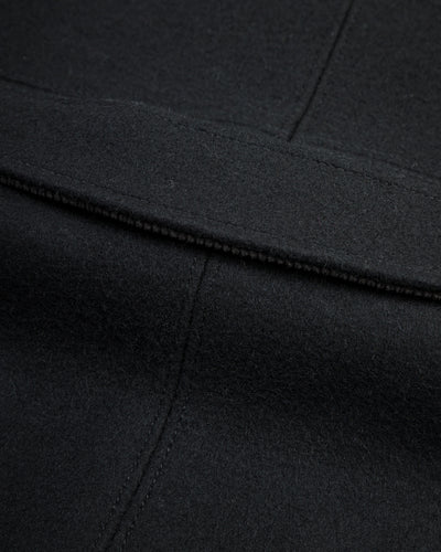 Black Sign 1930s Wool Melton Duce Coat - Midnight Black - Standard & Strange