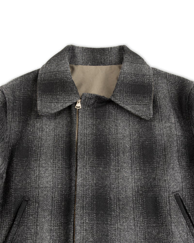 Black Sign 1940s 2-Way Field Jacket - Rat Gray Ombre Check - Standard & Strange