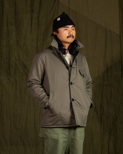 Black Sign 1940s 2-Way Field Jacket - Rat Gray Ombre Check - Standard & Strange