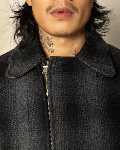 Black Sign 1940s 2-Way Field Jacket - Rat Gray Ombre Check - Standard & Strange