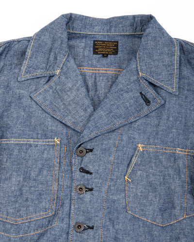 Black Sign 1940s 5.5oz Selvage US Army Field Jacket - Indigo Chambray - Standard & Strange