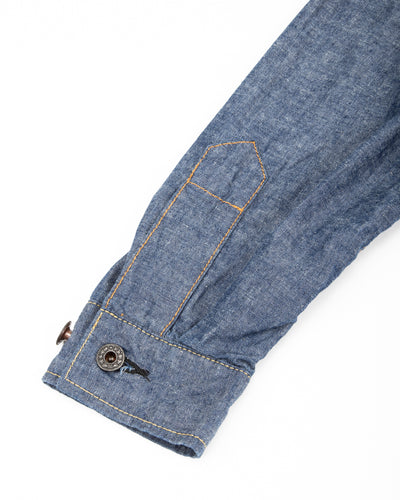 Black Sign 1940s 5.5oz Selvage US Army Field Jacket - Indigo Chambray - Standard & Strange