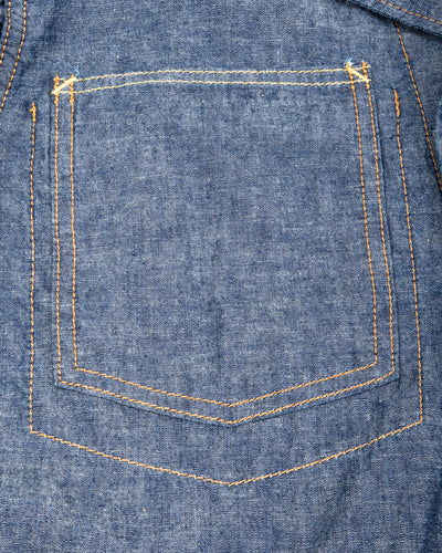 Black Sign 1940s 5.5oz Selvage US Army Field Jacket - Indigo Chambray - Standard & Strange
