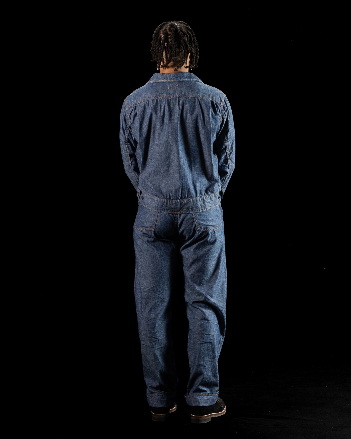 Black Sign 1940s 5.5oz Selvage US Army Field Jacket - Indigo Chambray - Standard & Strange