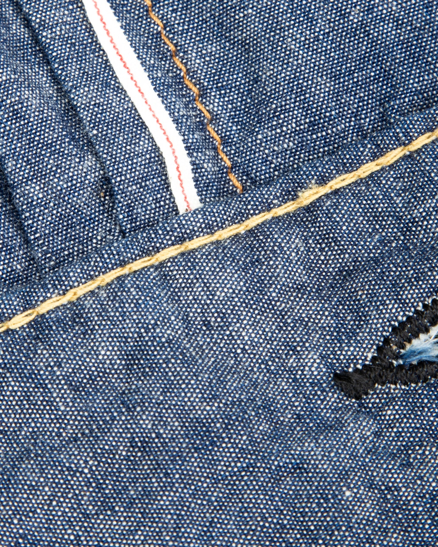 Black Sign 5.5oz Selvage Chambray Pleats Jacket - Indigo Chambray - Standard & Strange