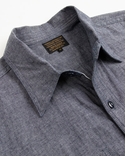 Black Sign 6.5oz Chambray US Navy Shirts - Royal Navy - Standard & Strange