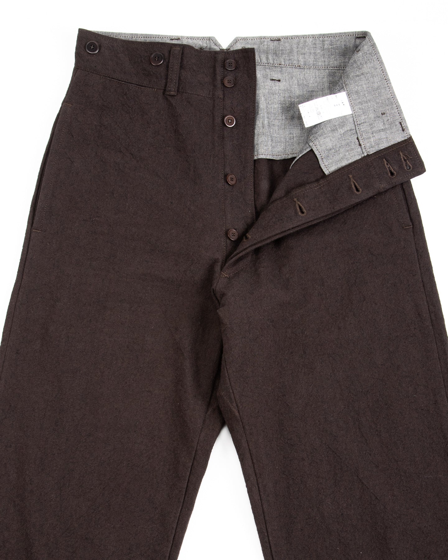 Black Sign Ancient Cloth Avignon Trousers - Dead Leaf Brown - Standard & Strange