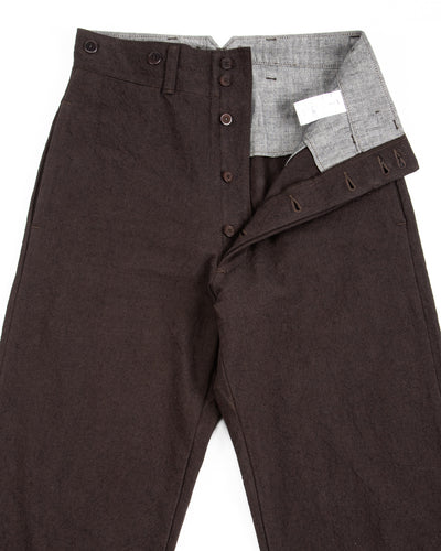 Black Sign Ancient Cloth Avignon Trousers - Dead Leaf Brown - Standard & Strange