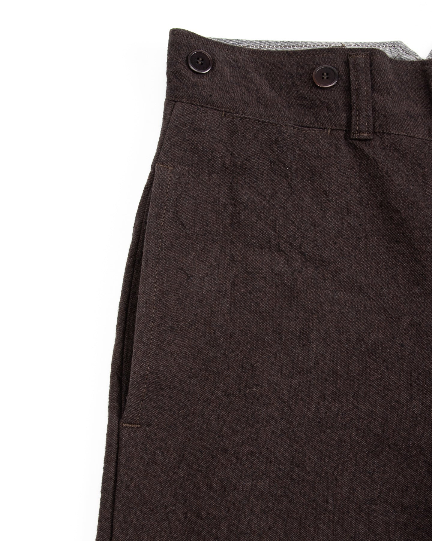 Black Sign Ancient Cloth Avignon Trousers - Dead Leaf Brown - Standard & Strange