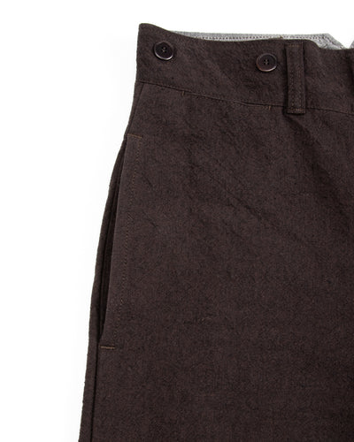 Black Sign Ancient Cloth Avignon Trousers - Dead Leaf Brown - Standard & Strange