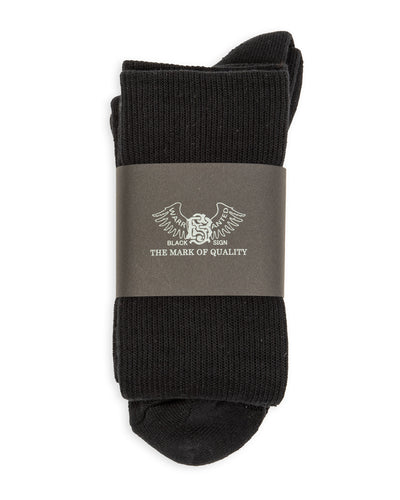 Black Sign BS Fit Boot Socks - Midnight Black - Standard & Strange