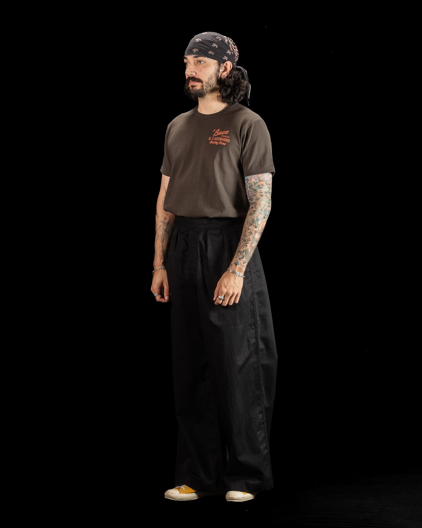 Black Sign CL Twill Wide Gurkha Pants - Stealth Black - Standard & Strange