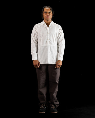Black Sign Cotton Broad Homestead Shirt - Salt White - Standard & Strange