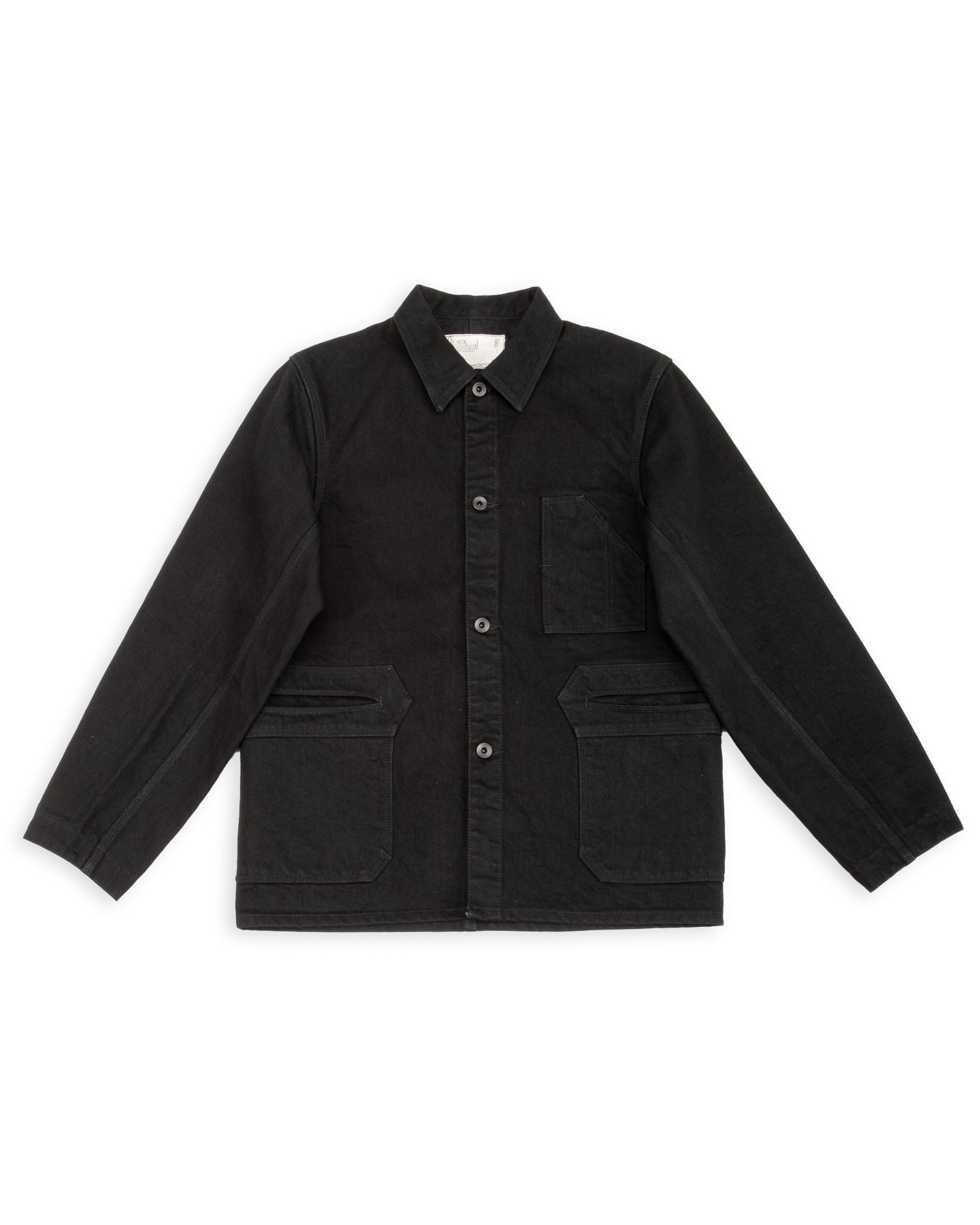 Black Sign Denim Delta Jacket - 15 oz Black Denim - Standard & Strange