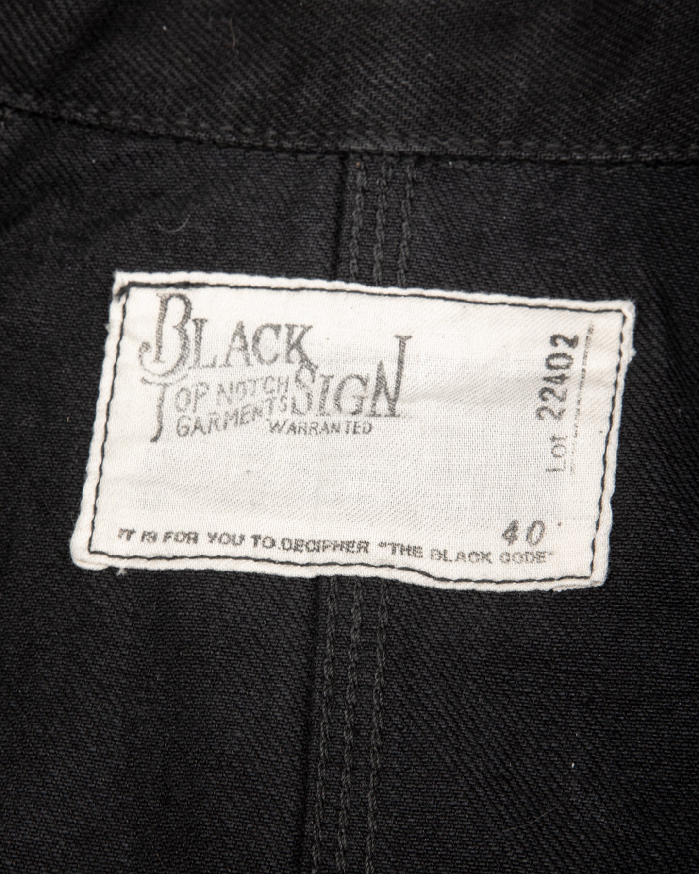Black Sign Denim Delta Jacket - 15 oz Black Denim - Standard & Strange