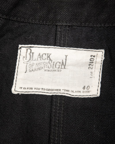 Black Sign Denim Delta Jacket - 15 oz Black Denim - Standard & Strange