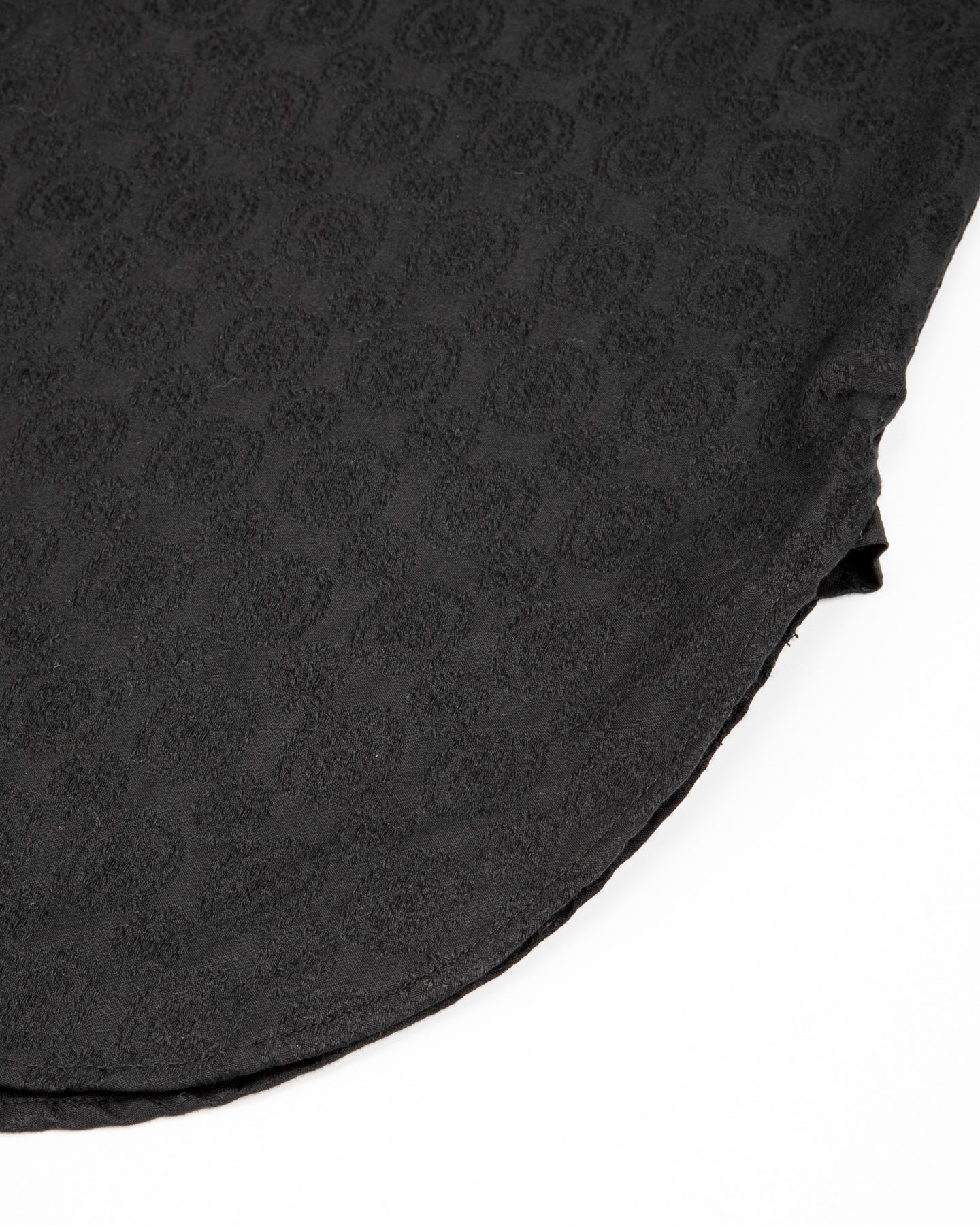 Black Sign Fine Pattern Jacquard Open Pocket Work Shirt - Midnight Black - Standard & Strange