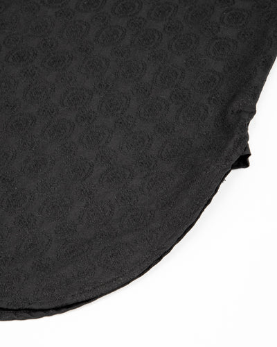Black Sign Fine Pattern Jacquard Open Pocket Work Shirt - Midnight Black - Standard & Strange