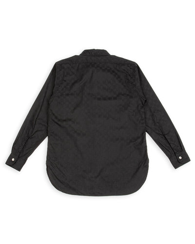 Black Sign Fine Pattern Jacquard Open Pocket Work Shirt - Midnight Black - Standard & Strange