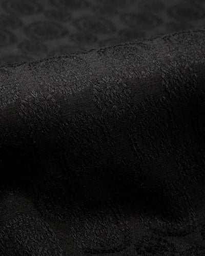 Black Sign Fine Pattern Jacquard Open Pocket Work Shirt - Midnight Black - Standard & Strange
