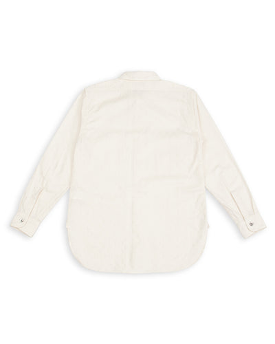 Black Sign Fine Pattern Jacquard Open Pocket Work Shirt - Salt White - Standard & Strange
