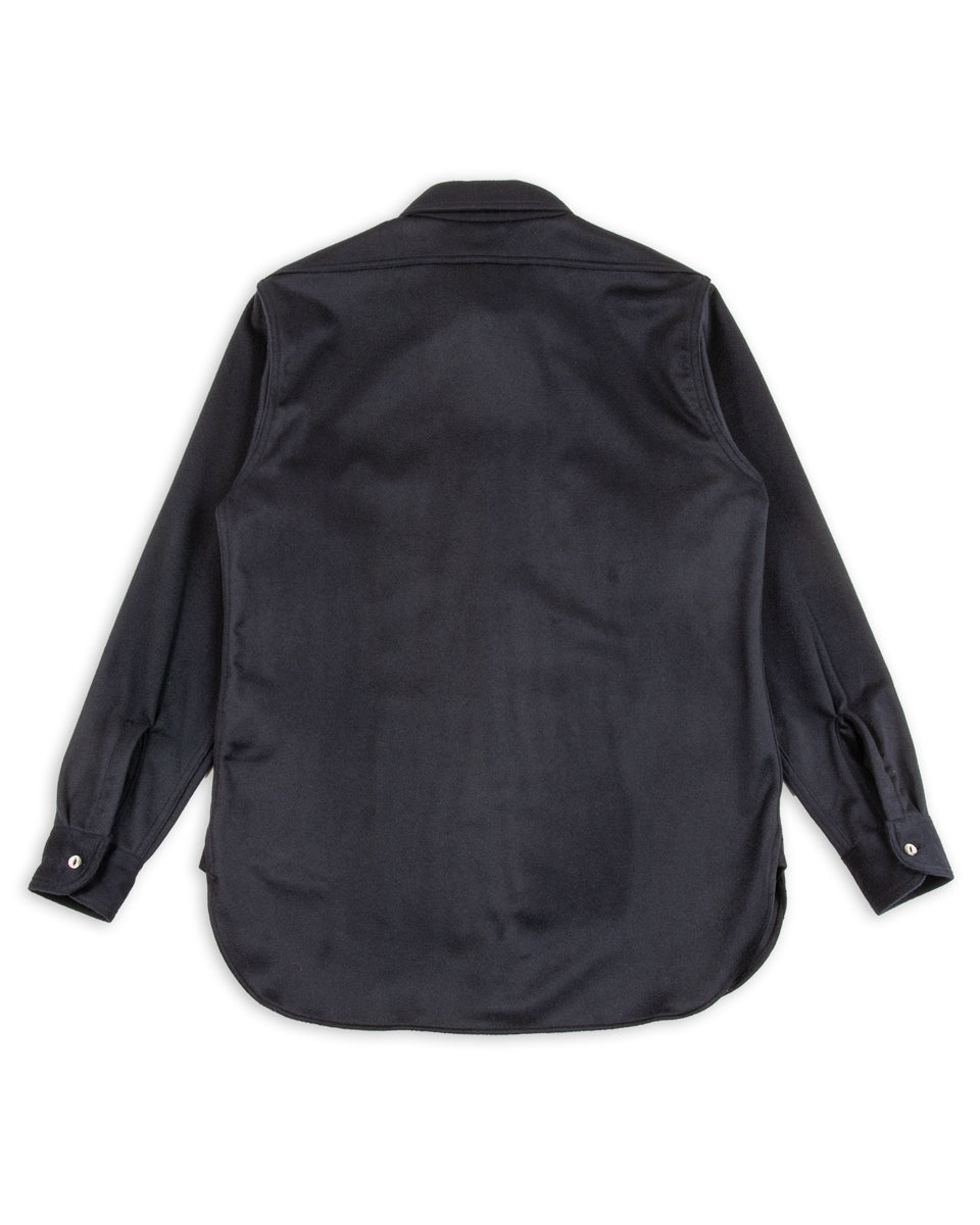 Black Sign Italian Cashmere Open Pocket Work Shirt - Royal Navy - Standard & Strange