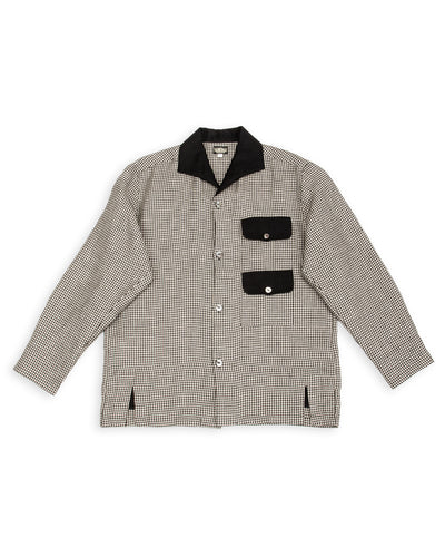 Black Sign Italian Collar 2 Tone "GIGORO" Jacket - Houndstooth - Standard & Strange