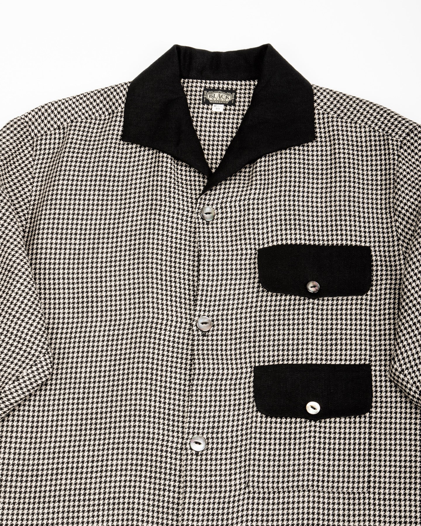 Black Sign Italian Collar 2 Tone "GIGORO" Jacket - Houndstooth - Standard & Strange