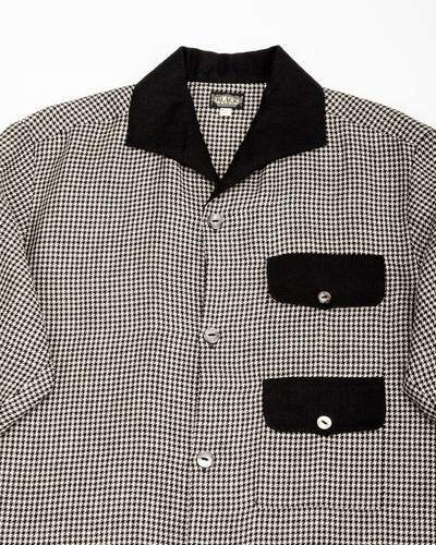 Black Sign Italian Collar 2 Tone "GIGORO" Jacket - Houndstooth - Standard & Strange