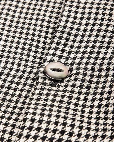 Black Sign Italian Collar 2 Tone "GIGORO" Jacket - Houndstooth - Standard & Strange