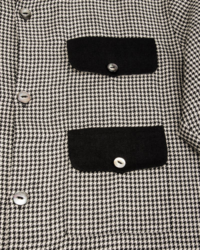 Black Sign Italian Collar 2 Tone "GIGORO" Jacket - Houndstooth - Standard & Strange