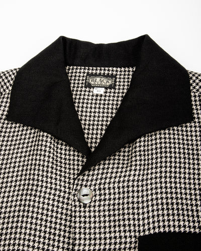 Black Sign Italian Collar 2 Tone "GIGORO" Jacket - Houndstooth - Standard & Strange
