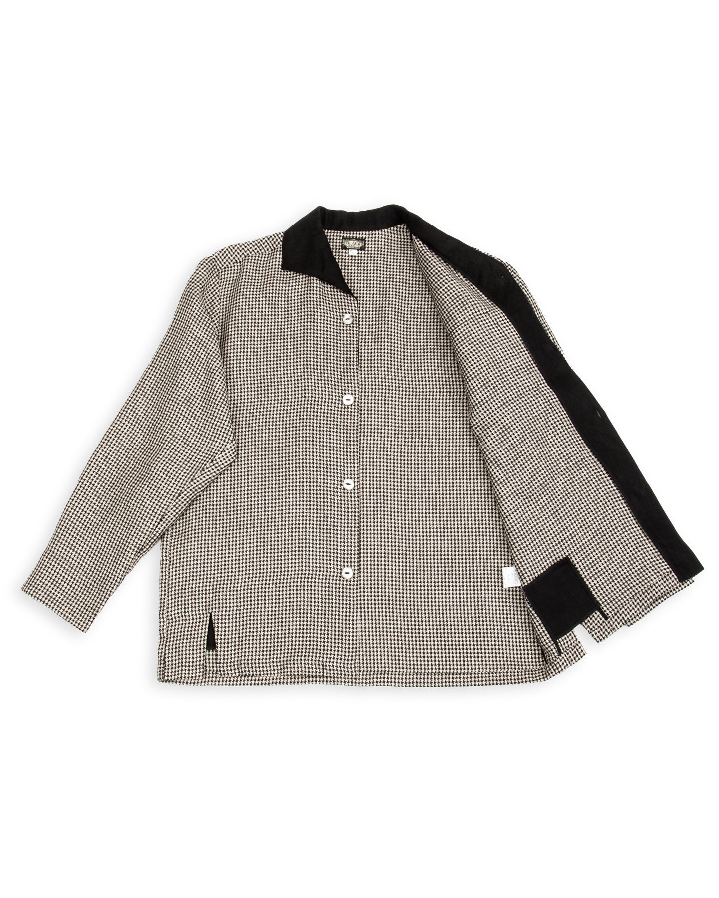 Black Sign Italian Collar 2 Tone "GIGORO" Jacket - Houndstooth - Standard & Strange