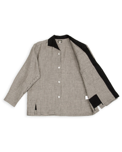 Black Sign Italian Collar 2 Tone "GIGORO" Jacket - Houndstooth - Standard & Strange