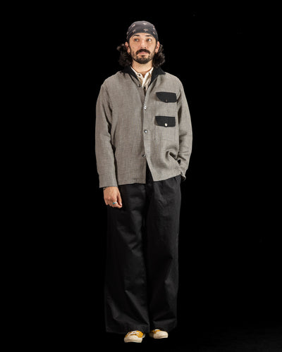 Black Sign Italian Collar 2 Tone "GIGORO" Jacket - Houndstooth - Standard & Strange