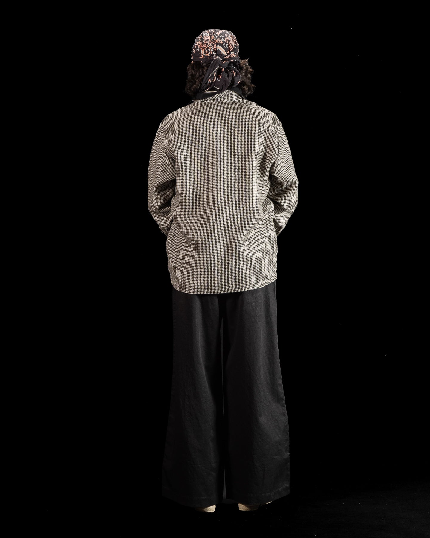 Black Sign Italian Collar 2 Tone "GIGORO" Jacket - Houndstooth - Standard & Strange