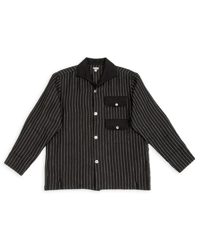 Black Sign Italian Collar 2 Tone "GIGORO" Jacket - Rain Stripe - Standard & Strange