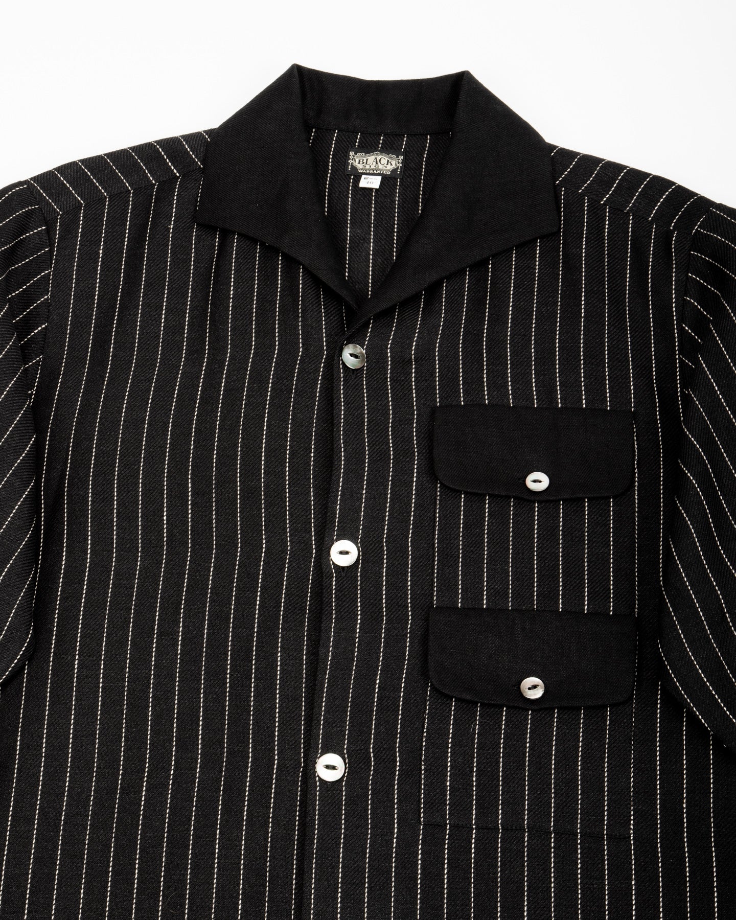 Black Sign Italian Collar 2 Tone "GIGORO" Jacket - Rain Stripe - Standard & Strange