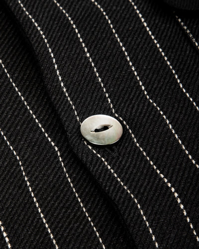 Black Sign Italian Collar 2 Tone "GIGORO" Jacket - Rain Stripe - Standard & Strange