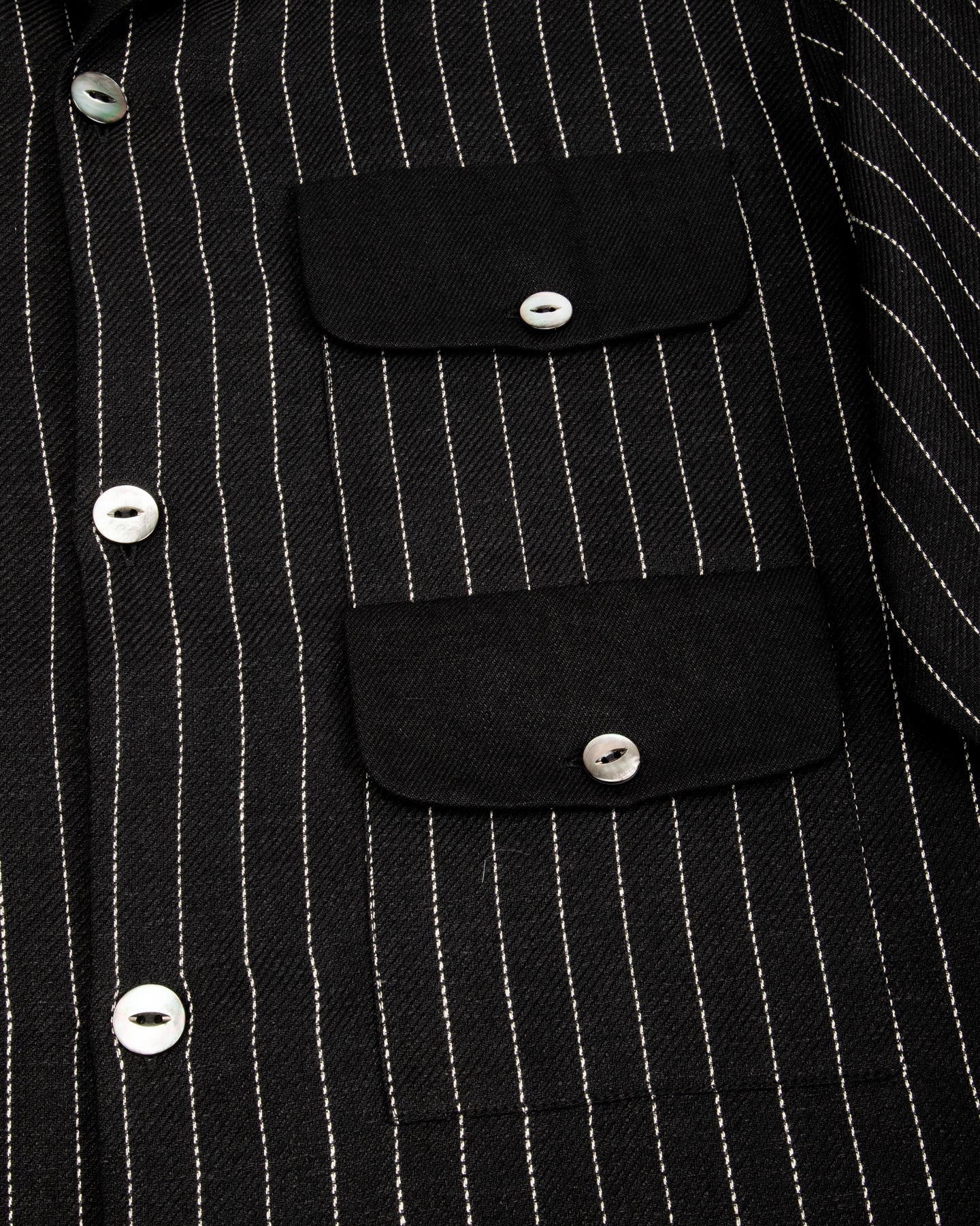 Black Sign Italian Collar 2 Tone "GIGORO" Jacket - Rain Stripe - Standard & Strange