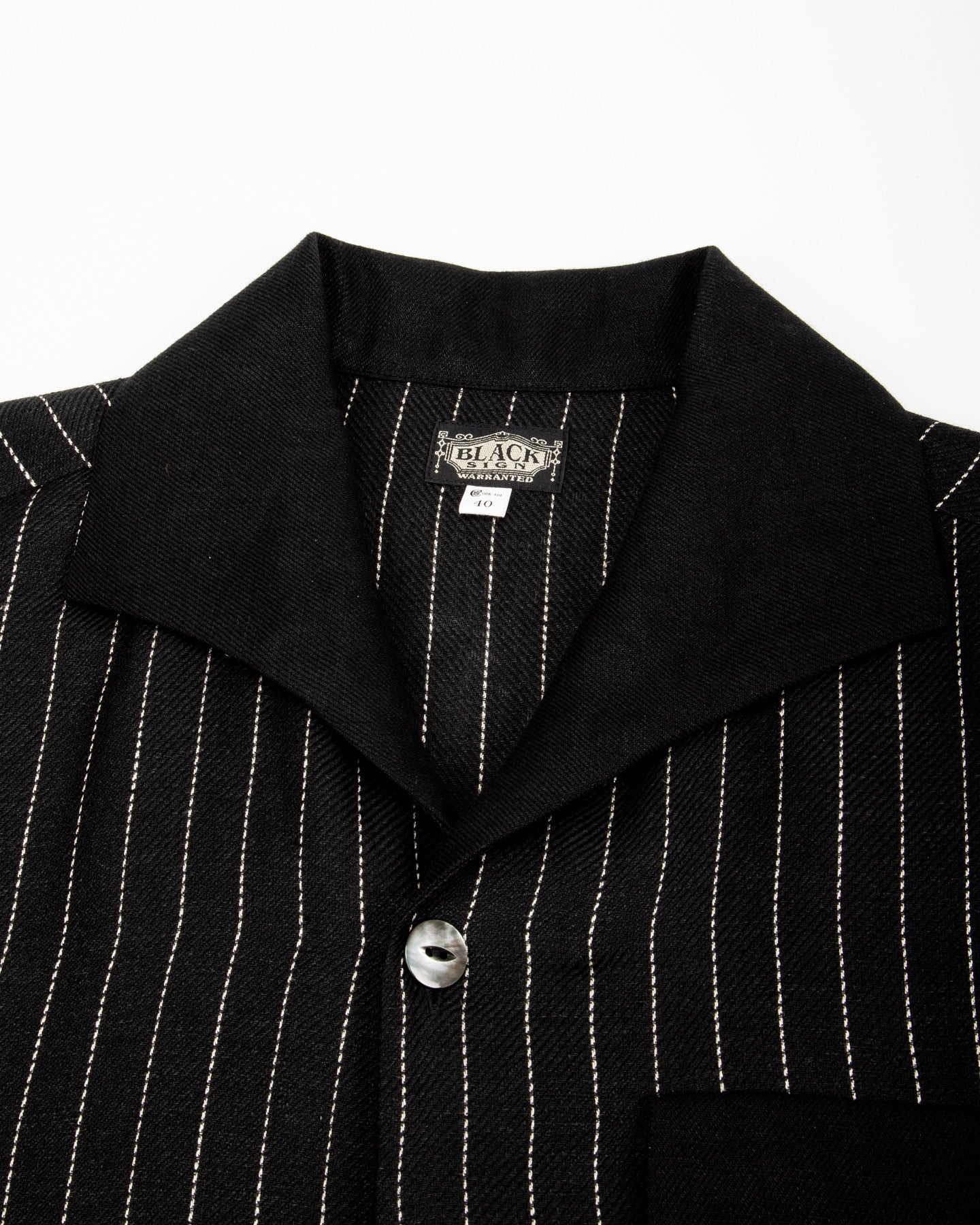 Black Sign Italian Collar 2 Tone "GIGORO" Jacket - Rain Stripe - Standard & Strange
