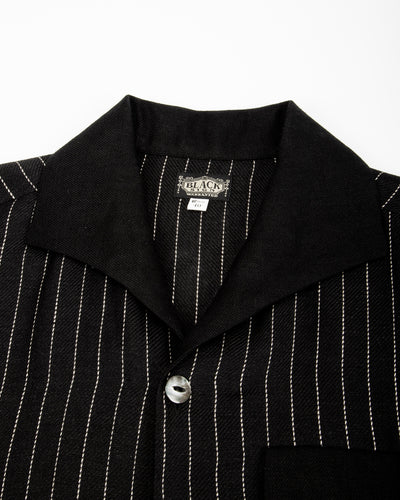 Black Sign Italian Collar 2 Tone "GIGORO" Jacket - Rain Stripe - Standard & Strange