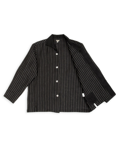 Black Sign Italian Collar 2 Tone "GIGORO" Jacket - Rain Stripe - Standard & Strange