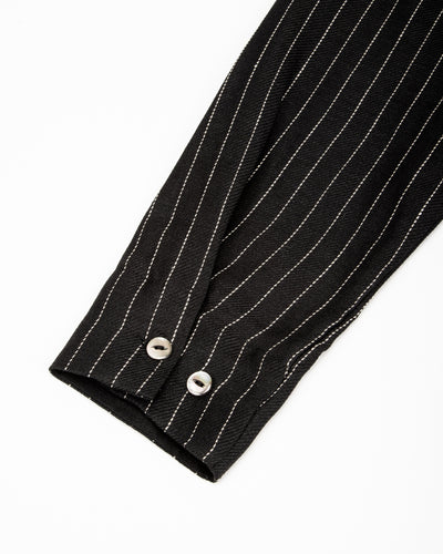 Black Sign Italian Collar 2 Tone "GIGORO" Jacket - Rain Stripe - Standard & Strange