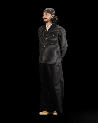 Black Sign Italian Collar 2 Tone "GIGORO" Jacket - Rain Stripe - Standard & Strange