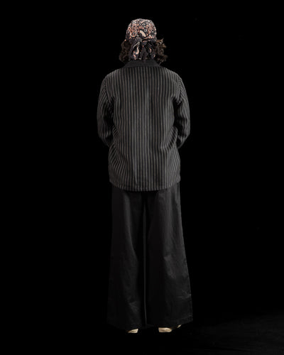 Black Sign Italian Collar 2 Tone "GIGORO" Jacket - Rain Stripe - Standard & Strange