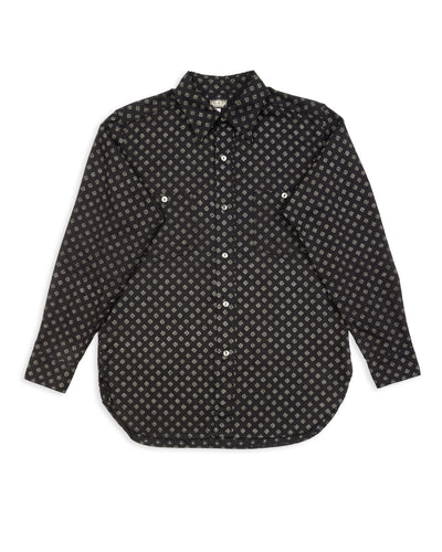 Black Sign Micro HBT Dobby Open Pocket Work Shirt - Midnight Black - Standard & Strange