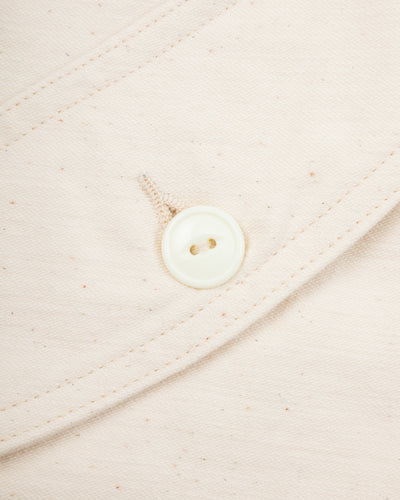 Black Sign Military Back Satin Hooded Deck Shirt - Sand White - Standard & Strange