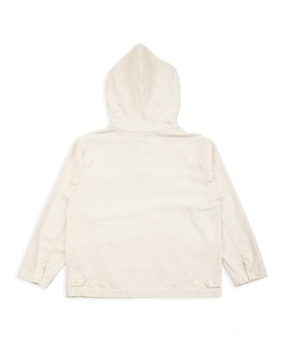 Black Sign Military Back Satin Hooded Deck Shirt - Sand White - Standard & Strange