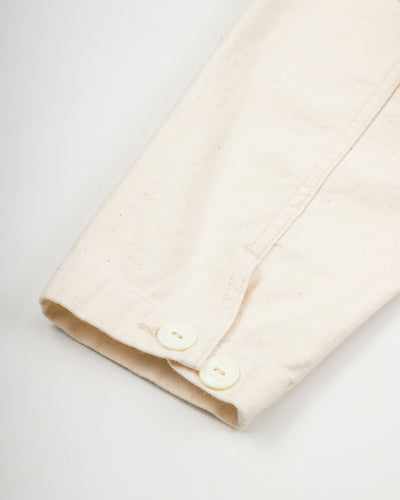 Black Sign Military Back Satin Hooded Deck Shirt - Sand White - Standard & Strange